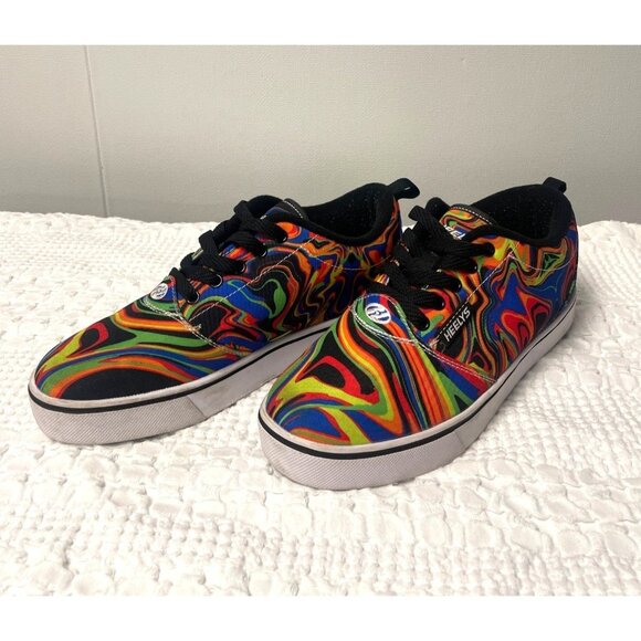 Heelys Skate Men\'s Shoes/Sneakers Rainbow Swirl design Size 7 SKU 2120